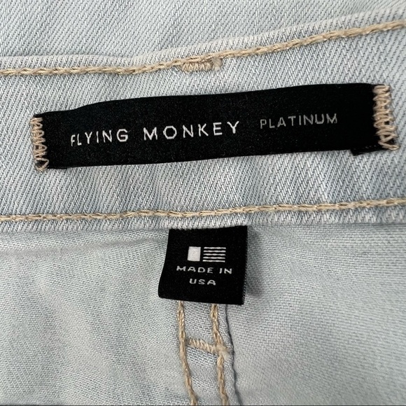 Flying Monkey Platinum Distressed Denim Skinny Jeans Size 28 Women’s - Picture 2 of 7
